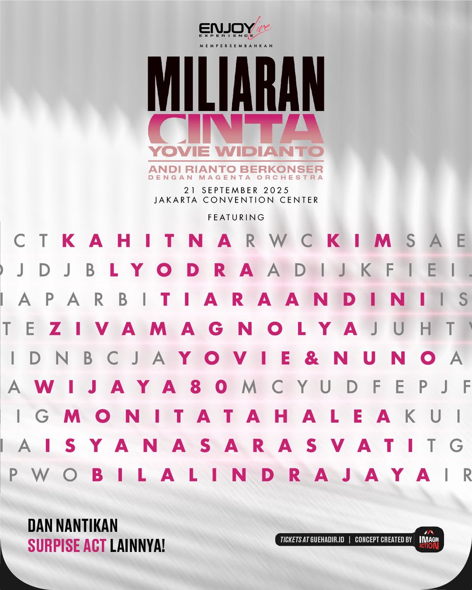 infoordal_id's tweet image. Sebutkan satu lagu Yovie Widianto andalan kamu🤏🏻
