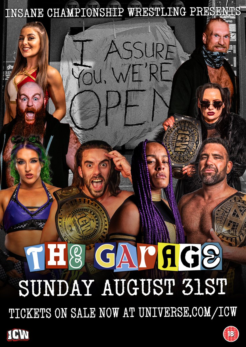InsaneChampWres's tweet image. 31 Aug card so far ⬇️
World Heavyweight Title: Williams vs Rhio
Women's World Title: Austin vs Luna
Zero-G Title: Samuels vs Morris vs Anthony
Ripley & Munny vs Girvans
Thorn vs Trip
SAnitY defend Tag Titles in a Gauntlet Match
Davis vs Brown
universe.com/icw