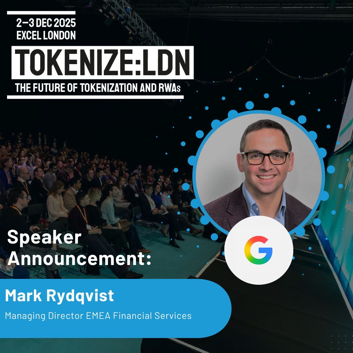 Tokenize_LDN's tweet image. 🚨 Google joins the tokenization conversation.

Hear from Mark Rydqvist (EMEA MD, Financial Services @Google) at #TokenizeLDN on how big tech is enabling the next era of tokenized finance.

📍 Dec 2–3 | London
🎟 tokenize-event.com

#DigitalAssets #RWAs #GoogleCloud #Fintech