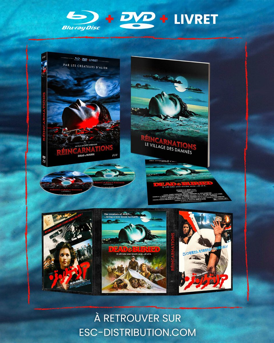 ESC_Films_'s tweet image. 🧟 Et voici le visuel définitif de RÉINCARNATIONS !
🛒 Pour le précommander et profiter de -10 %, c'est juste ici 👉🏻 bit.ly/4dyD2KI
Le film CULTE de Gary Sherman revient dans une édition COMBO DVD + BD & LIVRET !
(ET DE NOMBREUX BONUS INÉDITS !)
#Reincarnations