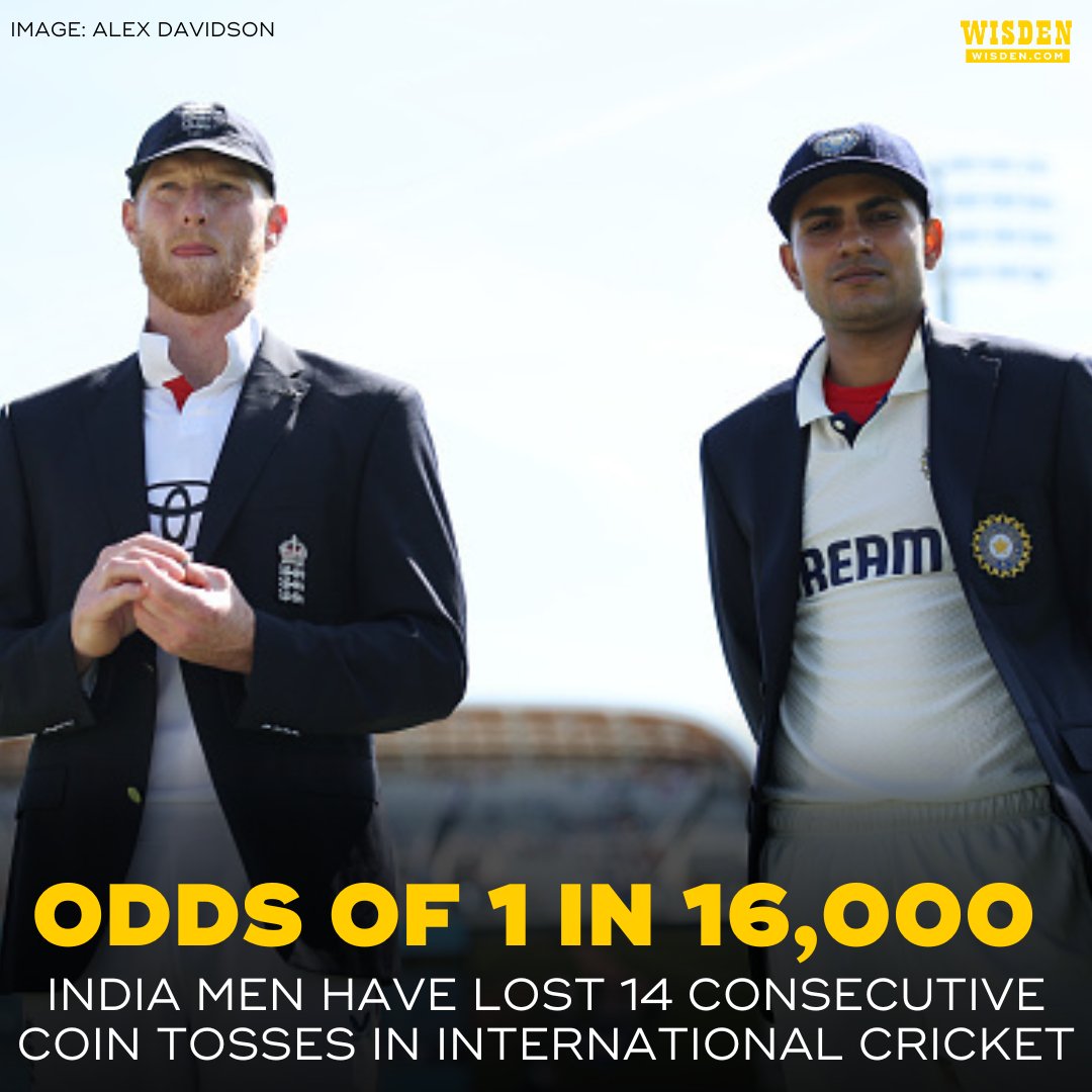 WisdenCricket's tweet image. India last won a coin toss in international cricket before the third T20I against England in January 😲