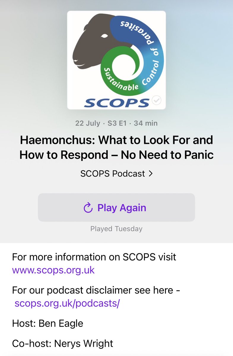 neryswright's tweet image. 🚨 New SCOPS Podcast Episode – Haemonchus in Focus 🎧
SCOPS has just released a timely and informative podcast episode all about Haemonchus.
📲 Listen now on your usual podcast platform or via the SCOPS website:
🔗 scops.org.uk/podcasts-resou…