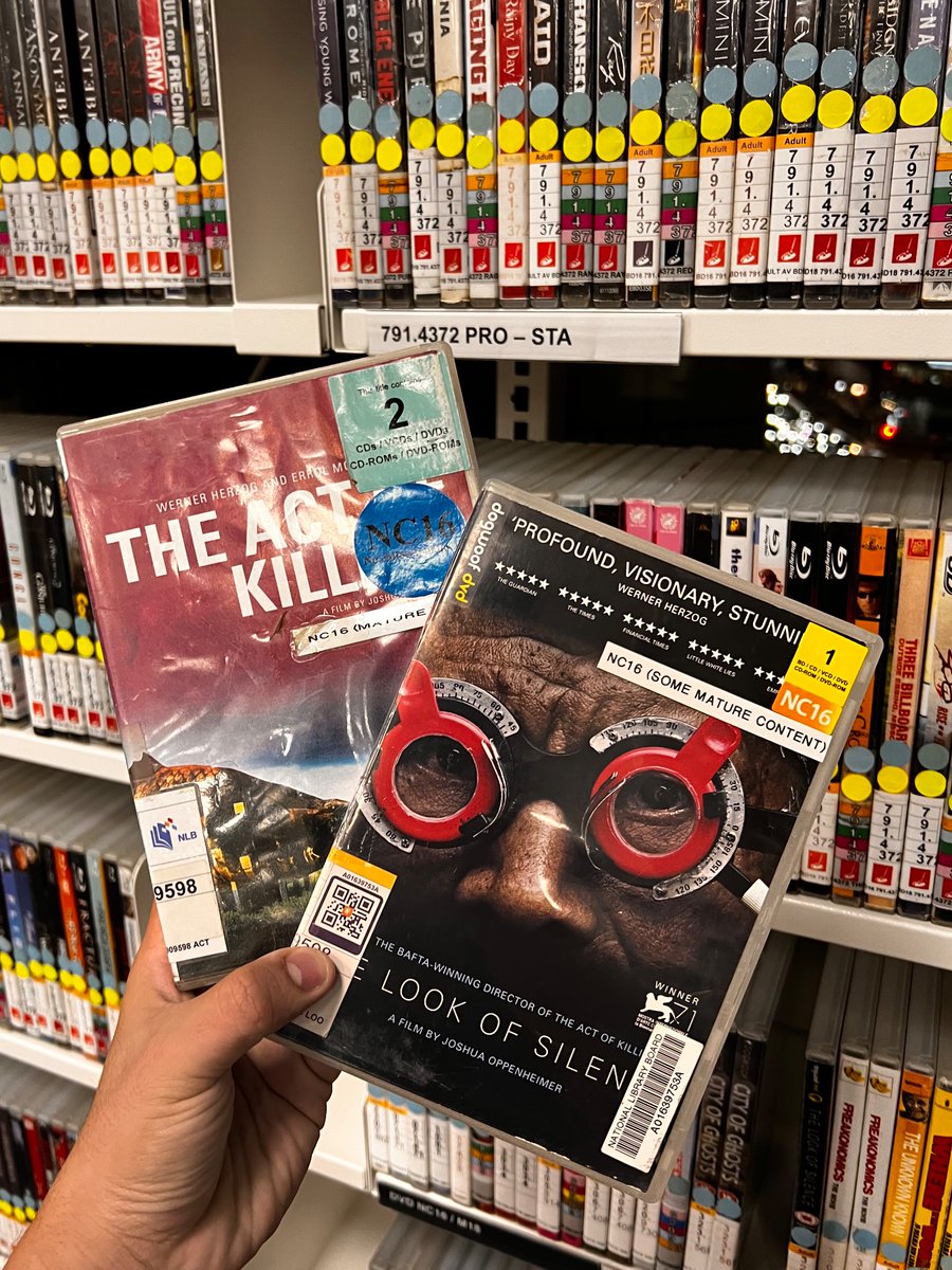 MabukSinema's tweet photo. @HannahAlrashid Found these last week at Singapore’s National Library, two of the craziest documentaries ever. https://t.co/YLTV9DMeyO
