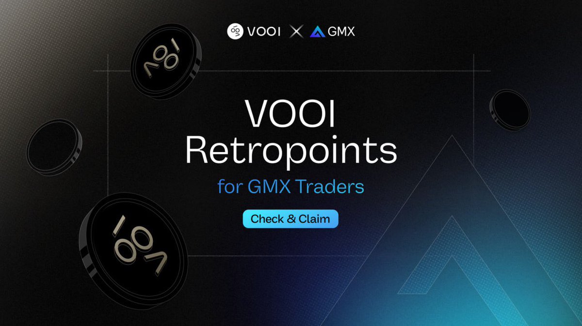 DeFi is a big family, and VOOI’s serving alpha for the <a href="/GMX_IO/">GMX 🫐</a> community 🫐

Traders who have traded directly on GMX are eligible to claim VOOI Retropoints 🥚 

You actively traded on GMX? 

🪂 Head over to app.vooi.io/points/retro and check your eligibility.