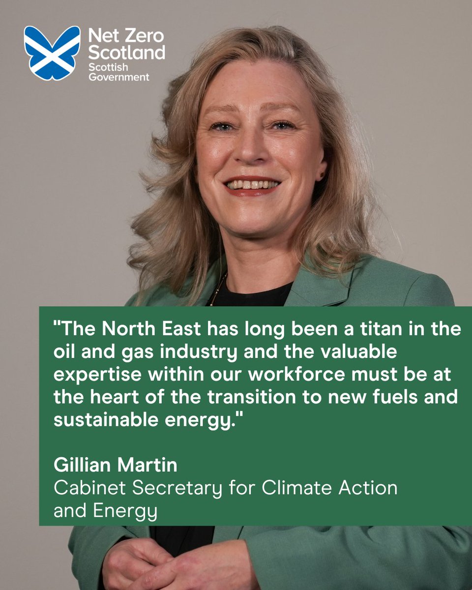 ScotGovNetZero's tweet image. A pilot to support oil and gas workers in the North East has launched.
The Oil and Gas Transition Training Fund will enable successful applicants to access careers advice and funding for training to move into sustainable energy sectors.
Find out more: gov.scot/news/pilot-to-…