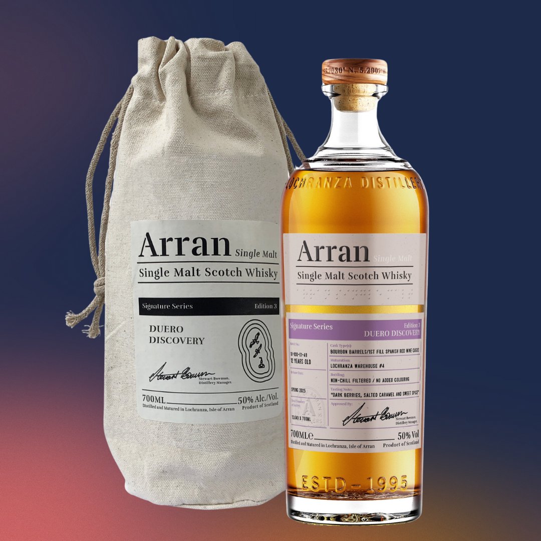 New in: Arran Signature Series 3 Duero Discovery

Arran Signature Series Edition 3 ‘Duero Discovery’ is a distinguished release carefully crafted and signed by Distillery Manager Stewart Bowman. 

Shop now: whiskyshop.com/newreleases