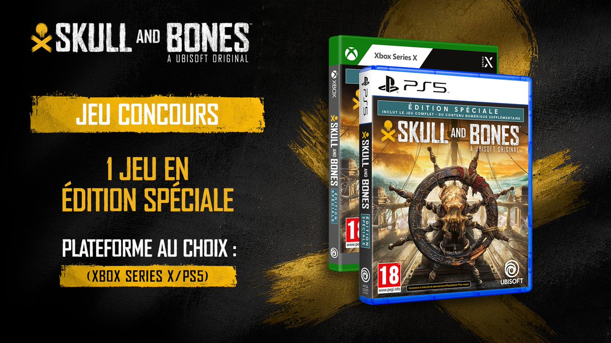 La Saison 2 de l'Année 2 de Skull est Bones est disponible depuis 1 semaine 🏴‍☠️

On vous fait gagner 1 jeu en Édition Spéciale (PS5 ou Xbox Series X) ! 🎮

Pour participer :
✅S'abonner à skullandbonesfr
❤️ Liker le post
💬 Commenter avec l'emoji ⚓

T.A.S le 30/07