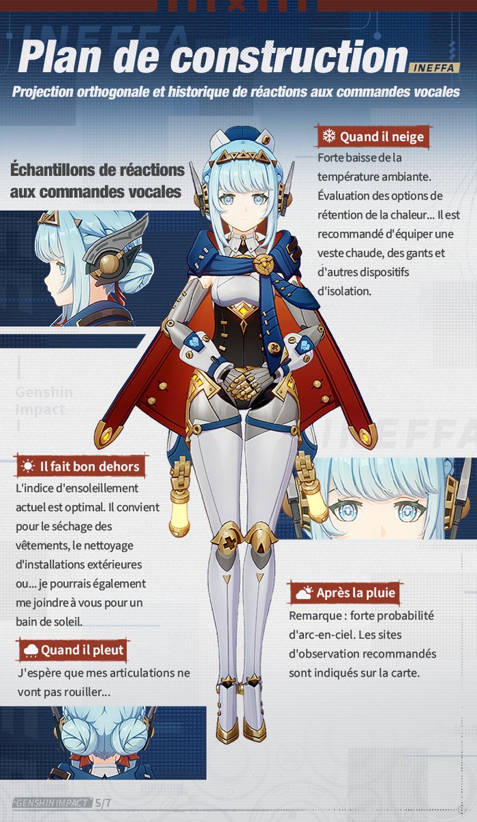 genshinimpactfr's tweet image. Présentation de personnage - Ineffa · Onde foudroyante
#GenshinImpact #Ineffa #GenshinImpact5ꓸ8
Dans un coin de la Knieperterie Cling-clang, à Nod-Krai, une feuille de manuscrit maculée d'huile repose à moitié dissimulée sous un amas d'engrenages et de pièces de rechange.
Le…