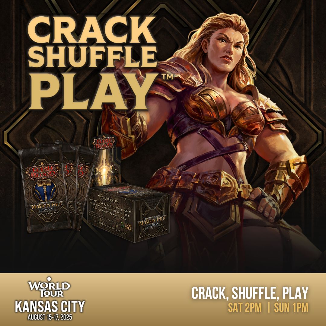 fabtcg's tweet image. Chart yer course to World Tour: Kansas City, where fierce tides and fiercer foes await!
⚔️ Calling - Classic Constructed - $20,000 USD
💪 Battle Hardened - Classic Constructed - $2,000 USD
🔥 Full Schedule of Public Events
Register now! 🎟️ fabfoundryevents.com