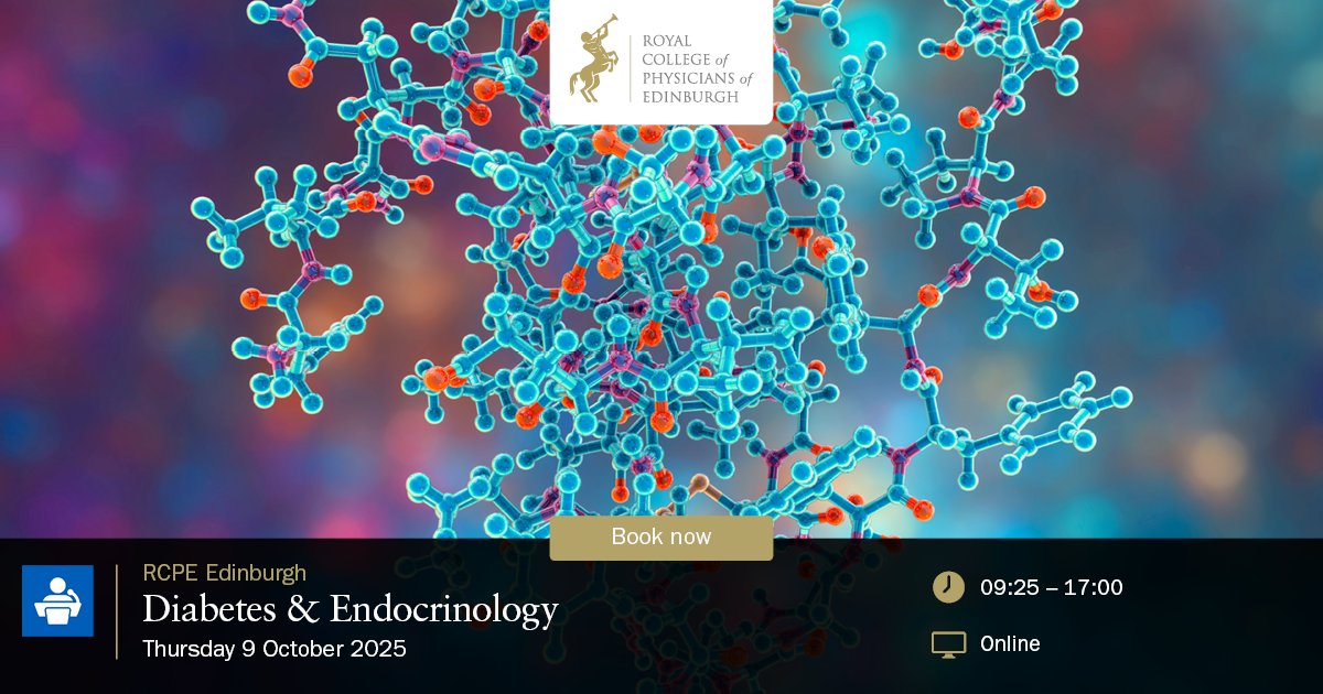 RCPEdin's tweet image. At our Diabetes and Endocrinology Symposium on 9 Oct join us as we discuss:
✅Individualising diabetes care: a different approach to diabetes service delivery - Prof Ewan Pearson
✅Type 2 Diabetes in the young - Dr Shivani Misra
✅Keynote Lecture: The roles of GLP-1 and GIP in…