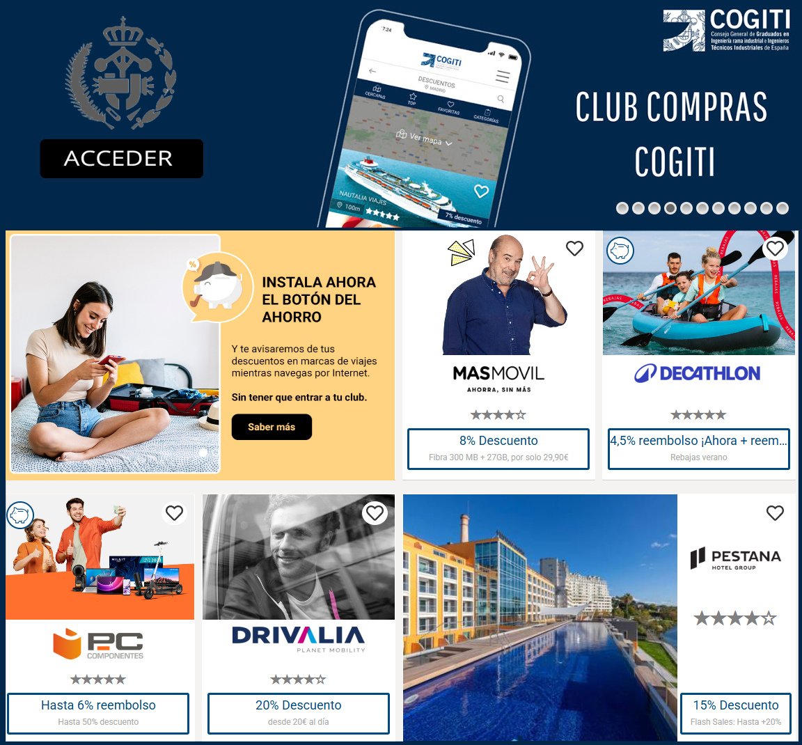 EL “CLUB COGITI” CONSTITUYE UNA POTENTE HERRAMIENTA QUE FACILITA LAS COMPRAS ONLINE DE UNA AMPLIA VARIEDAD DE PRODUCTOS Y SERVICIOS CON IMPORTANTES DESCUENTOS Y PROMOCIONES.
+ info: cogiti.contigomas.com