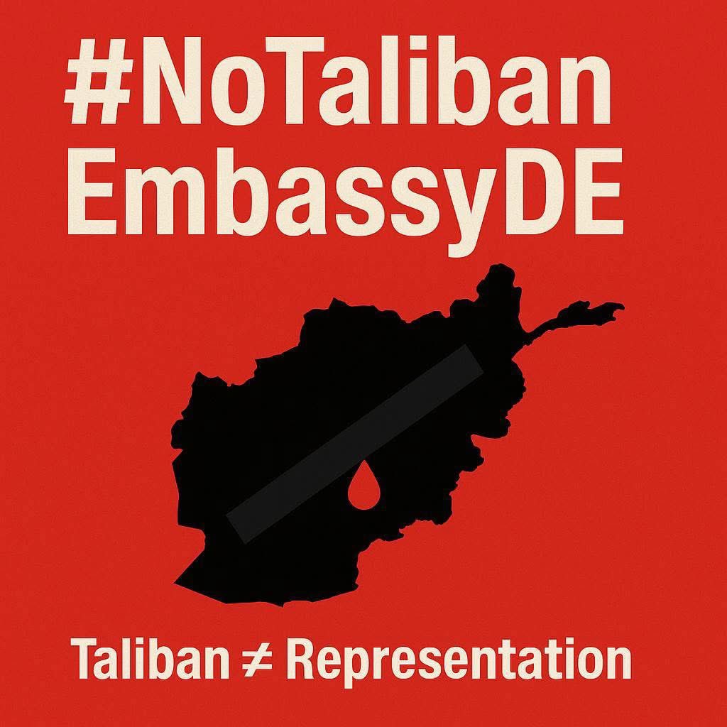 To the German Government,

Handing over the Afghanistan embassy to the Taliban means aiding genocide, misogyny &amp; ethnic cleansing - a regime under ICC investigation.
Don’t legitimize criminals. It will stain global justice.

#NoTalibanEmbassyDE