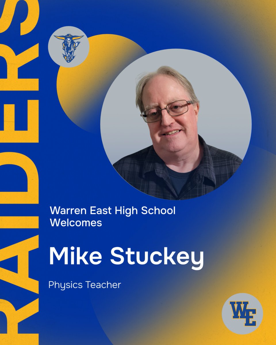 Join us in welcoming back Mr. Mike Stuckey to WEHS as a Physics Teacher! Welcome back Mr. Stuckey!