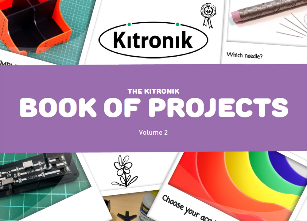 Kitronik's tweet photo. Kitronik book of Projects Vol 2 is the second instalment of a new resources format aimed at Design & Technology teachers. It looks to help teachers find suitable projects for a variety of ability levels at budget-friendly prices.
https://t.co/QqpuEaHDf0
#dtchat #teachers https://t.co/JZHFgIvmsJ