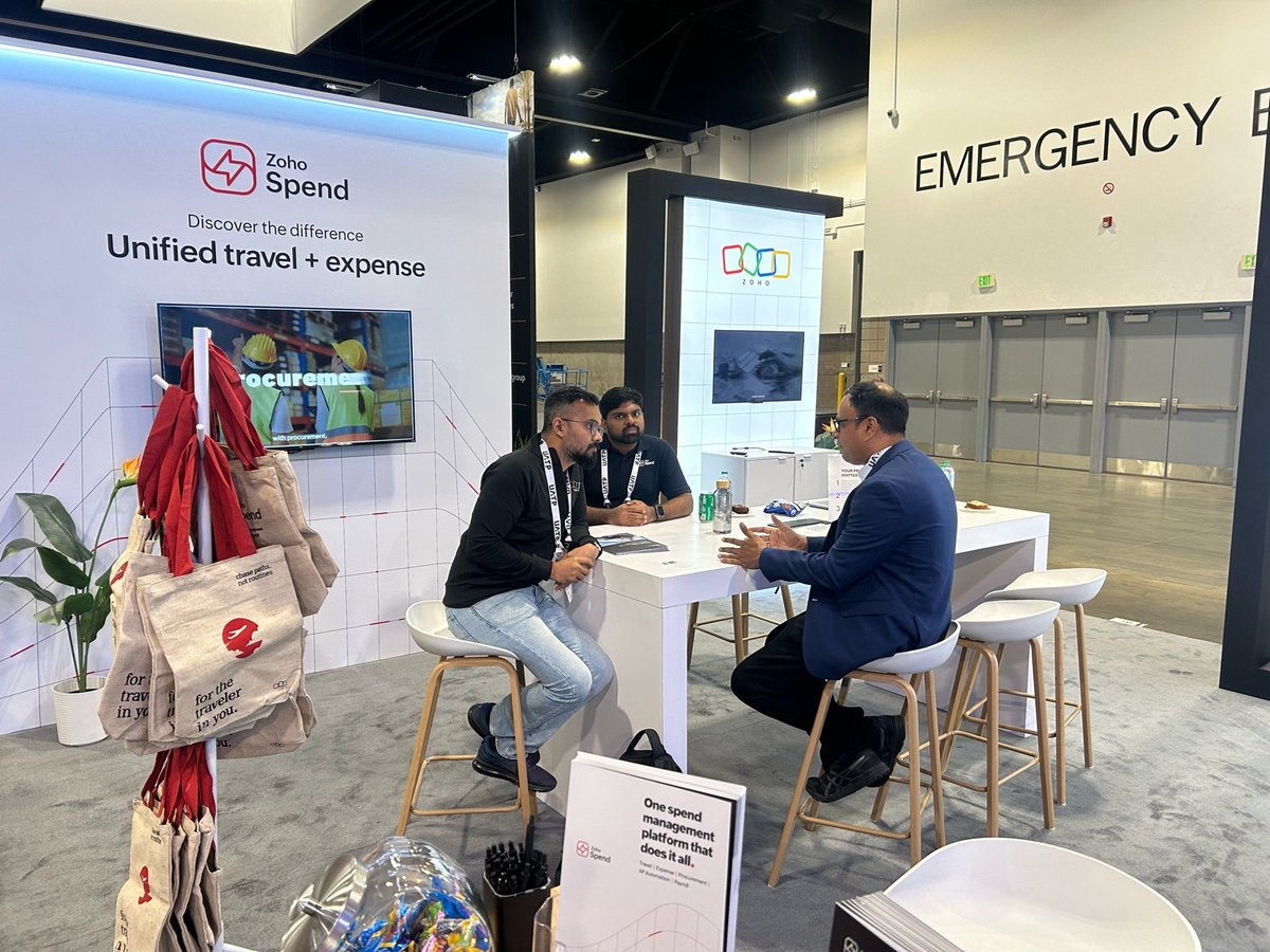 ZohoSpend's tweet photo. The buzz is real at booth 341! Join Zoho Spend at #GBTA on the last day to experience hands-on demos and great conversations—let’s shape the future of business spend together.

#GBTAConvention2025 https://t.co/bNadnp29TY