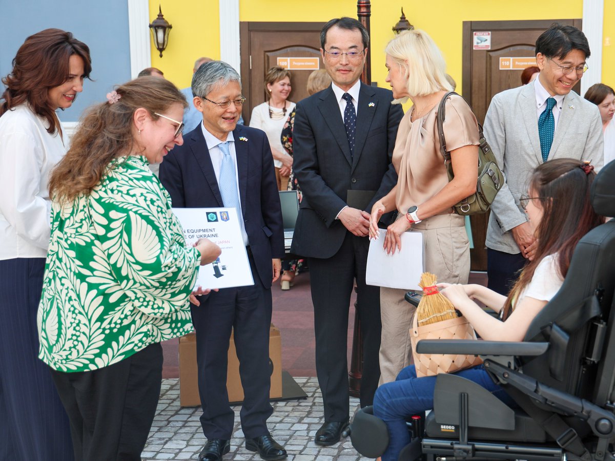 On 22 July, #JICA held the handover ceremony, providing  the unique rehabilitation equipment, including equipment using 🇯🇵 technology, for disabled people at Kyiv City Rehabilitation Center for Children with Disabilities, to support their recovery.