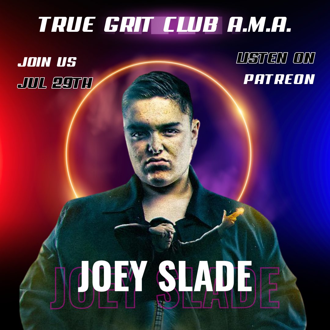 True Grit Wrestling (@truegritwrestle) on Twitter photo He's made enemies recently because of his new affiliations. Now you get to ask him why. Our AMAs have become legendary so we thought we'd bring you something special - Joey Slade will be joining us over on True Grit Club Tuesday (29th). So <a href="/JoeyWrestler/">Joey Slade</a> ...see you next Tuesday. He's made enemies recently because of his new affiliations. Now you get to ask him why. Our AMAs have become legendary so we thought we'd bring you something special - Joey Slade will be joining us over on True Grit Club Tuesday (29th). So <a href="/JoeyWrestler/">Joey Slade</a> ...see you next Tuesday.