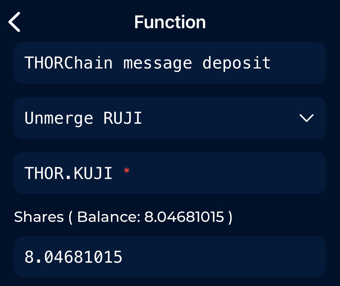 $RUJI Unmerging/Withdrawal available on <a href="/vultisig/">Vultisig (VULT)</a> iOS TestFlight v1.22

<a href="/RujiraNetwork/">Rujira</a>
