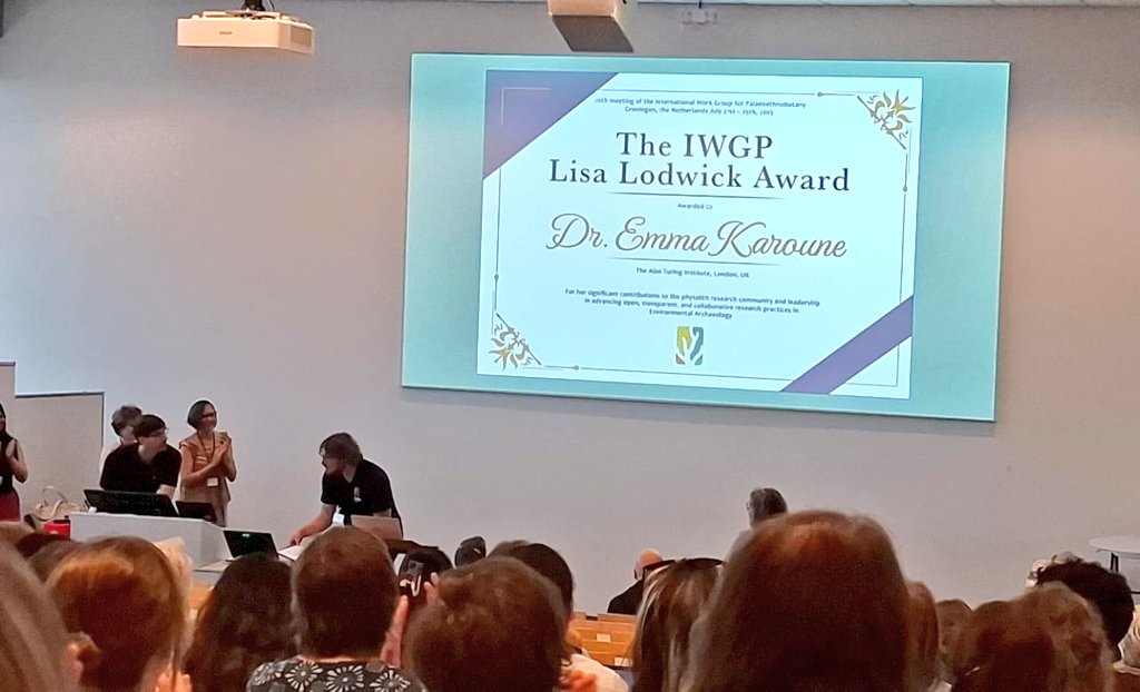 DrJenniferBates's tweet image. Huge congratulations to Emma Karoune for winning the inaugural #IWGP2025 Lisa Lodwick Award. The award honours those who support accessibility, open science and inclusively in #archaeobotany, following in Lisa's trailblazing footsteps. #archaeology #archaeologicalscience
