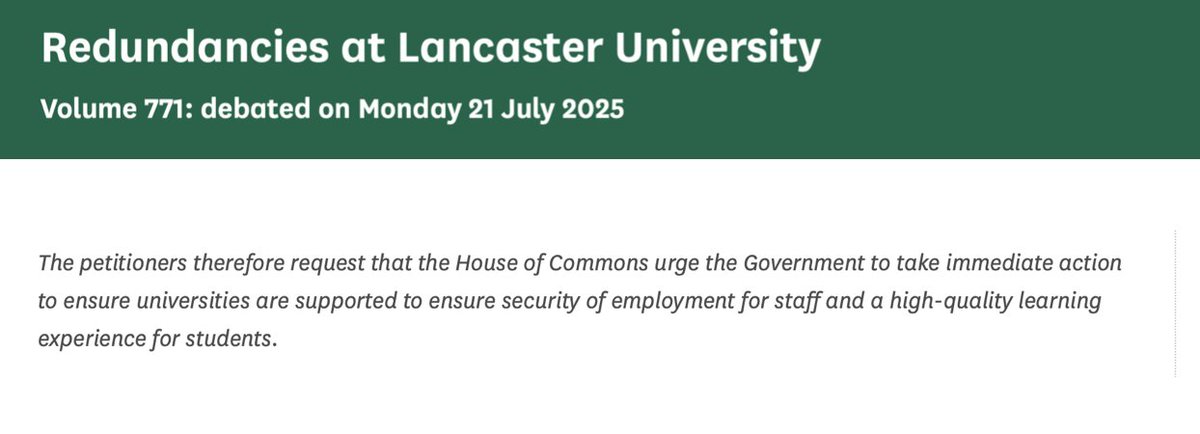 21percentgroup's tweet image. MP for Lancaster & Wyre, Cat Smith, raises redundancies @LancasterUni in Hansard
No-one in Gov't will listen of course, but it's good constituency MPs are beginning to sound alarm
Wales, Scotland & N. England will feel biggest effect if Unis go under
hansard.parliament.uk/commons/2025-0…