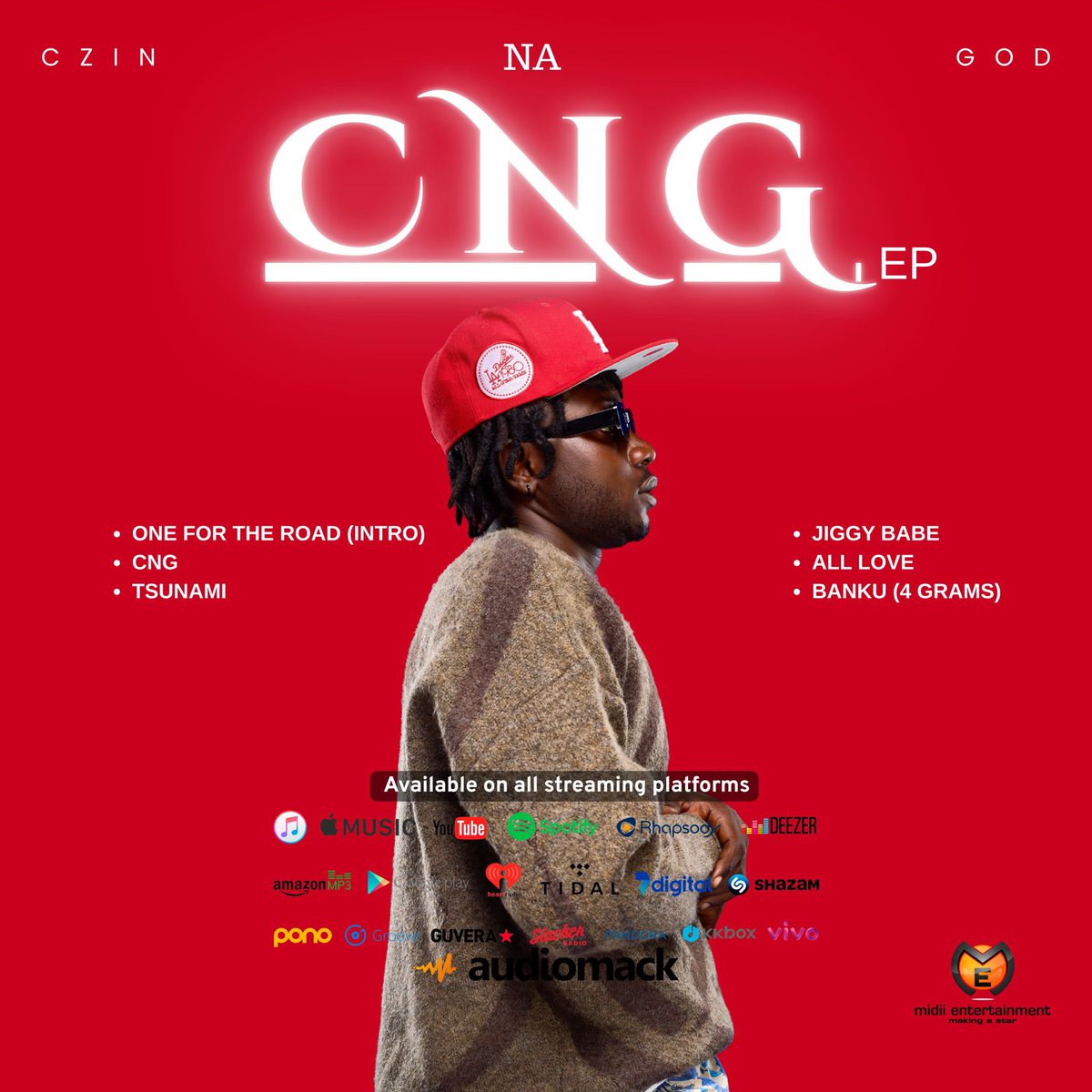 czinagodx's tweet image. Came to Lagos ‘cause of @BNXN BNXN &amp;amp; @Omah_Lay OMAH LAY
Now it’s my turn &amp;amp; so it begins 🎯
“CZIN na God” out now — pain, vibe &amp;amp; spirit in sound. 🎧 Czin CNG EP [ orcd.co/cng ]🔥
Your new favorite artist just landed. 🚀
#CNG #CZINnaGOD