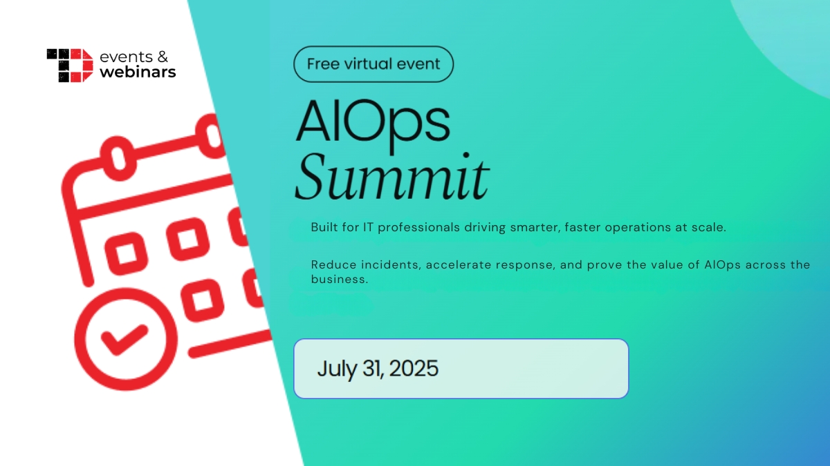 TechDogs_Inc's tweet image. Join AIOps Summit 2025 on July 30! Unlock smarter and faster IT ops with real-world insights &amp;amp; frameworks that help cut costs, reduce incidents &amp;amp; boost responses. Get free access to live sessions &amp;amp; OnDemand recordings post-event. Don’t miss out! tinyurl.com/3k878v24

#TechDogs