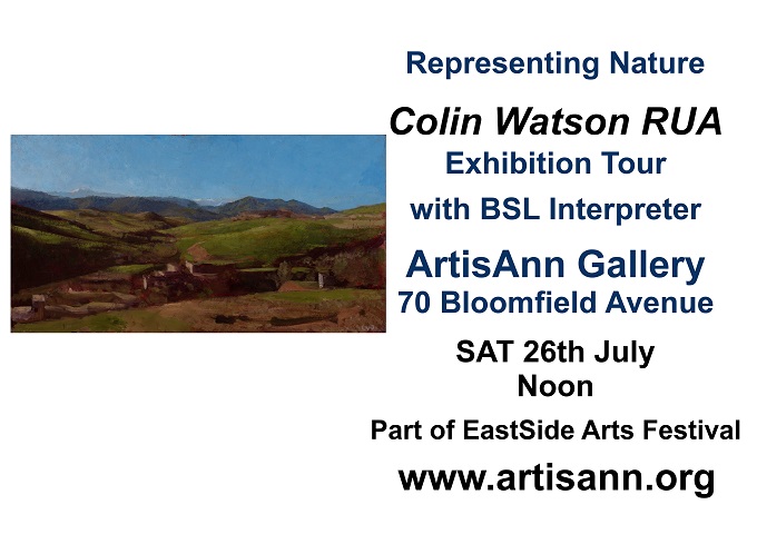 Special British Sign Language / Eastside Arts Festival Event at ArtisAnn Gallery

This Sat, 26thJuly, at Noon, there will be a special British Sign Language event with BSL interpretation of a gallery tour by gallery owner Dr Ann McVeigh.

artisann.org

#BSL