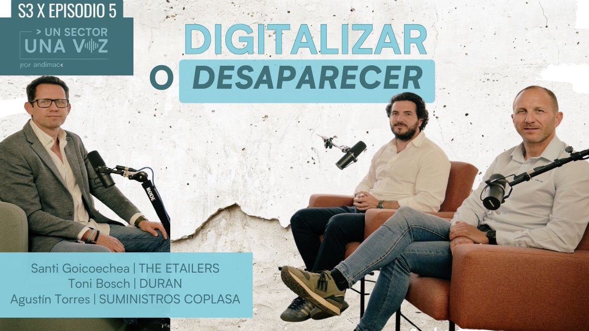 Digitalizar no es solo usar tecnología. Es entender al cliente. En este episodio hablamos de datos, IA, barreras y oportunidades para el sector profesional.

🎧 Escúchalo completo:
YouTube: youtu.be/HhTUHMVlgMQ
Spotify: open.spotify.com/episode/0dOixd…
Ivoox: go.ivoox.com/rf/153101112