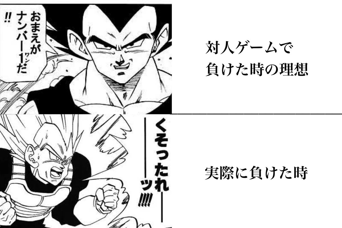 オンライン対人ゲームで負けた時の理想と実際