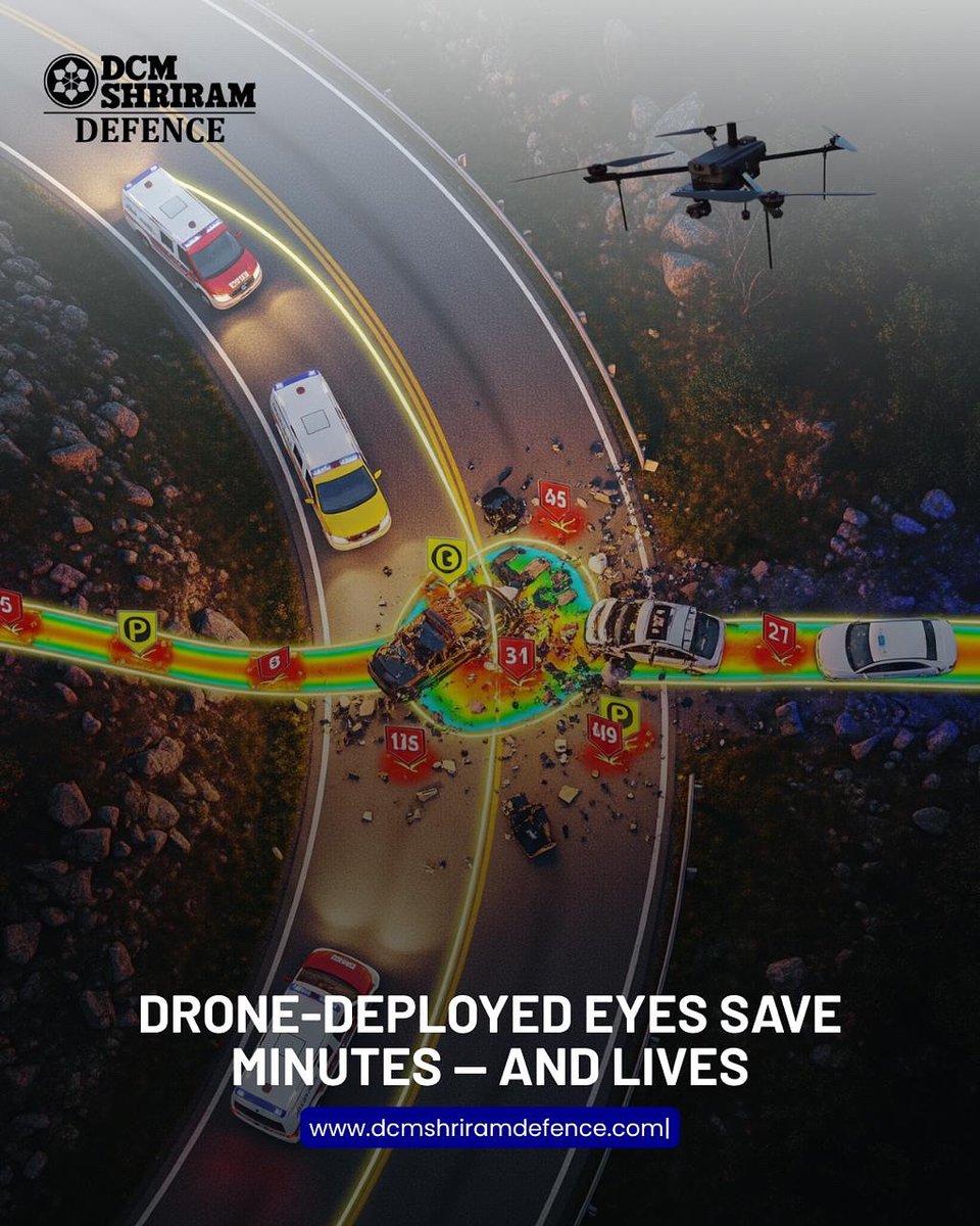 dcmsrdefence's tweet image. Seconds save lives.

DCM drones deliver real-time aerial intel in emergencies — guiding responders, clearing routes, and saving time when it matters most.

#DCMDefence #DroneSupport #EmergencyResponse #UAVTech #SmartSurveillance #AccidentResponse #SituationalAwareness