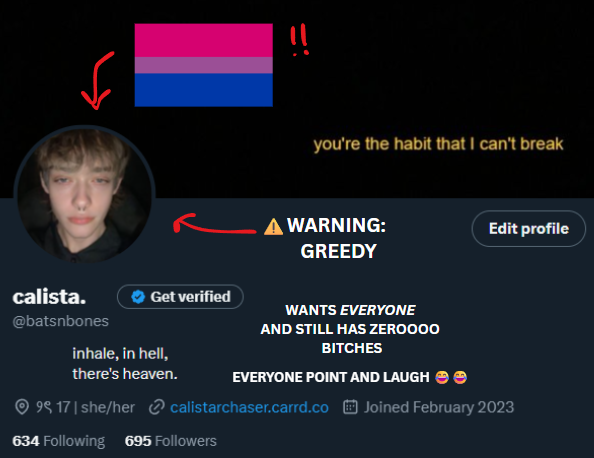 batsnbones's tweet image. this is me officially coming out as #bisexual even though most of you probably could have guessed and absolutely nobody asked

user batsnbones is bi confirmed