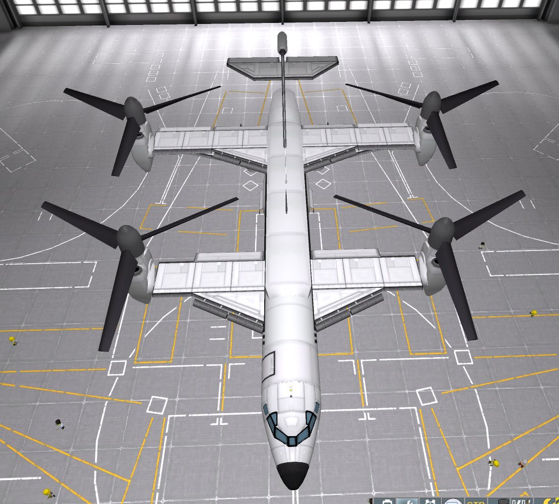 Theodore1jensen's tweet image. vtol cargo craft that i’ve been cooking up for the aircraft design contest on discord