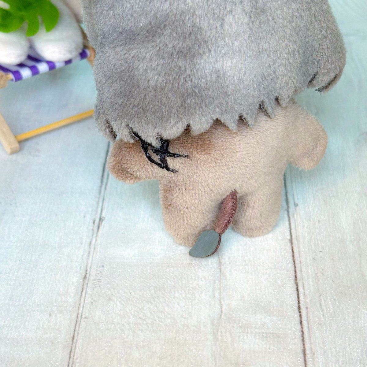 ジャストフィットするように作ったよ しっぽ穴もピッタリに出来たんだ〜🥳