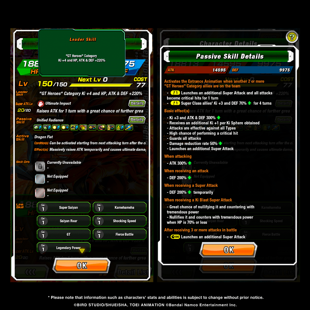 dokkan_global's tweet photo. First-hand information on LR [Fighter of Ultimate Radiance] Super Saiyan 4  Gogeta's stats! (1/2) https://t.co/uSq20NOvew