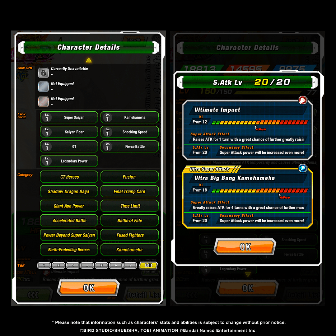 First-hand information on LR [Fighter of Ultimate Radiance] Super Saiyan 4  Gogeta's stats! (1/2)