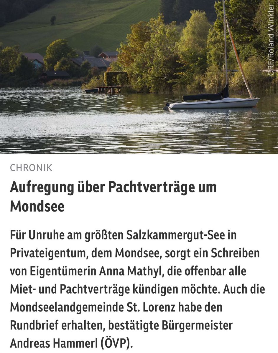 der_ackerl's tweet image. Eine Privatperson ist Eigentümerin (!) des Mondsees.