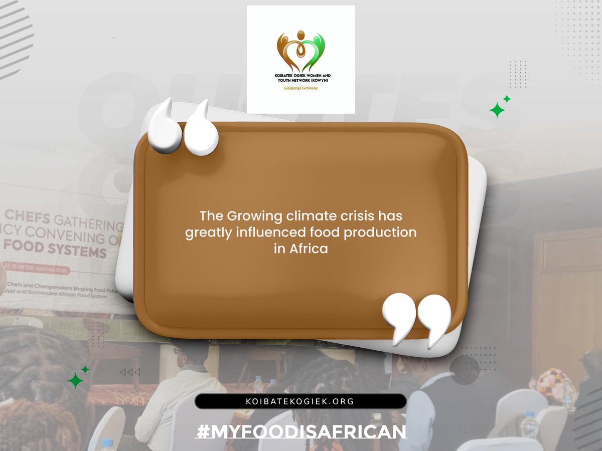koibatek_ogiek's tweet image. &quot;The Growing climate crisis has greatly influenced food production in Africa&quot;
@Afsafrica 
#MyFoodisAfrican