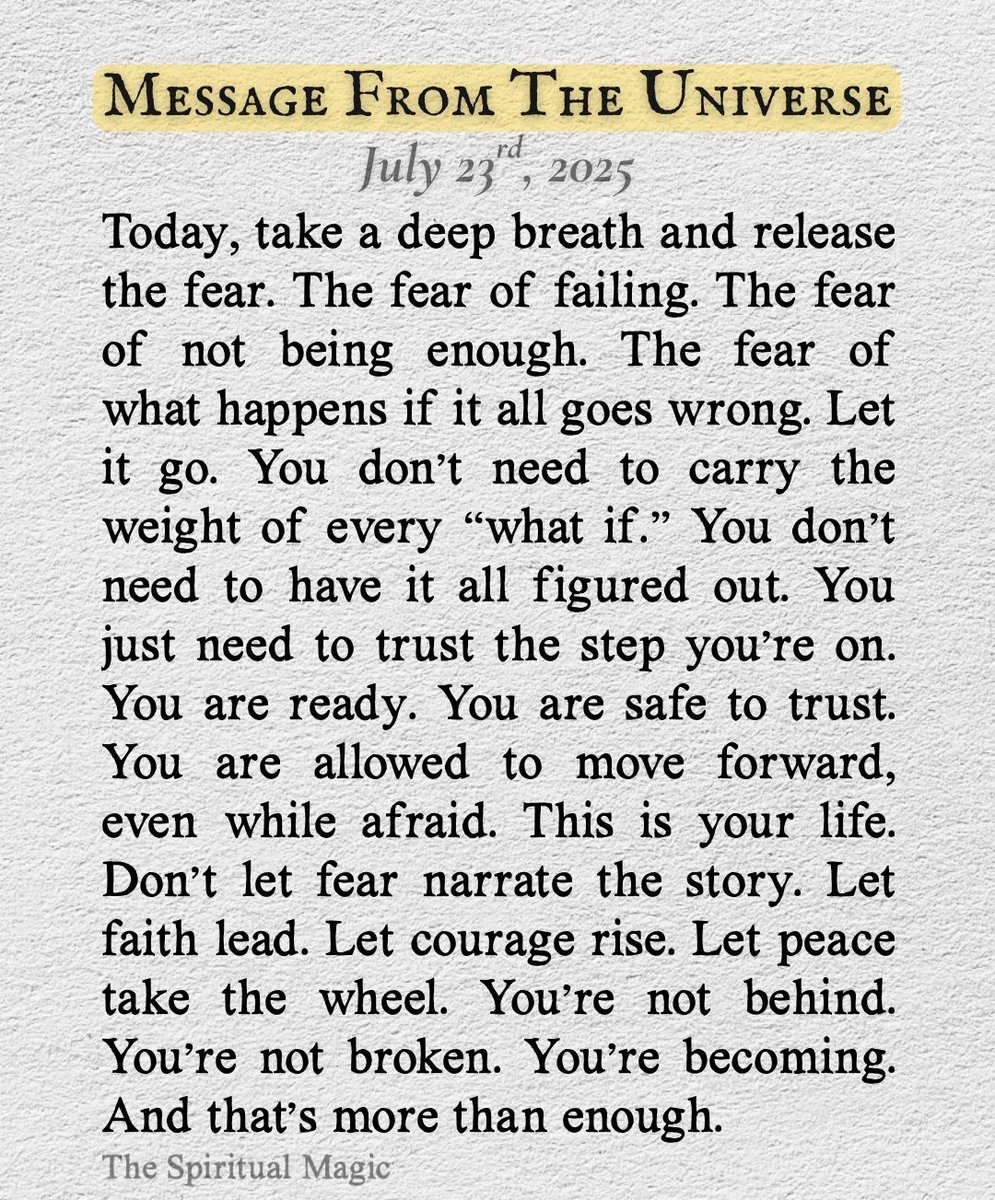 Message from the universe