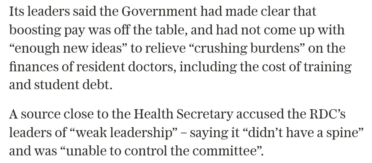 Aadam_Aziz's tweet image. The Health Secretary’s allies say the RDC's leaders “have no spine.”
But it takes spine to stand up for Resident Doctors.
If anyone’s showing weak leadership,
It’s the government that had every chance to fix this,
but chose to smear instead.
