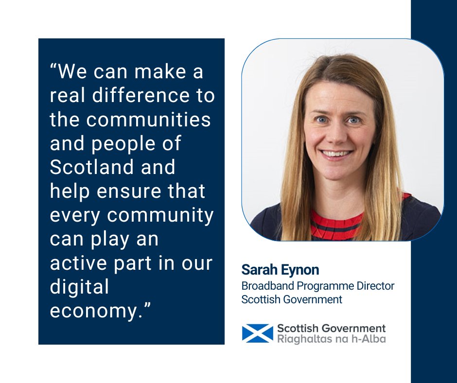 We’re delivering gigabit-capable broadband in rural Scotland to help communities grow and build a sustainable future.

Our Broadband Programme Director Sarah Eynon explains how we are making it happen in her new blog.

Read it here ➡ digitalconnectivity.campaign.gov.scot/news/2025/07/b…