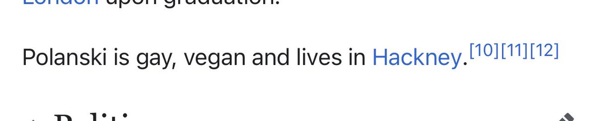 thomasknox's tweet image. An absolutely perfect line, in the Wiki page for would-be Green Party leader: Zack Polanski