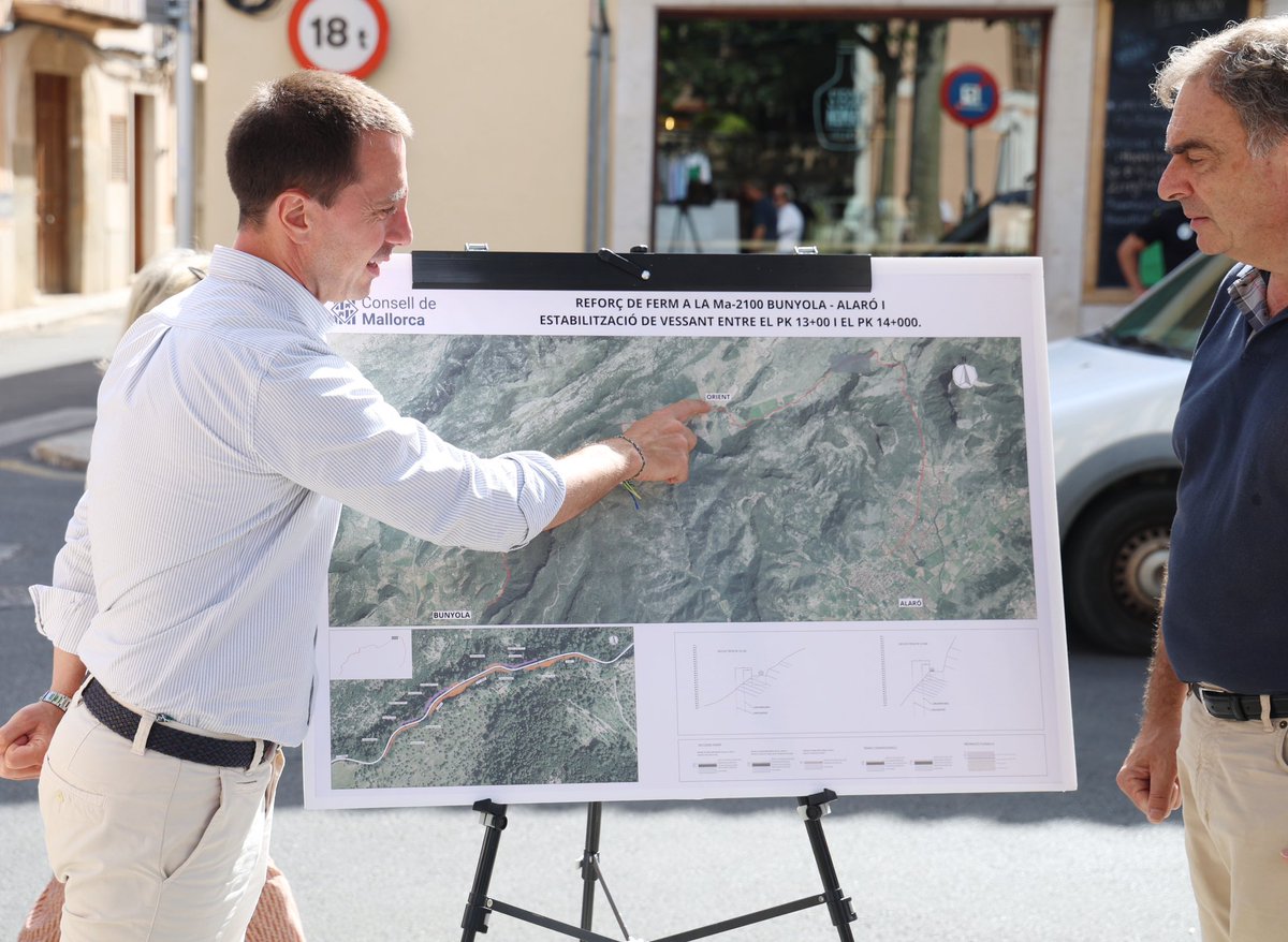 Ll_Galmes's tweet image. Una millora esperada durant dècades. Presentam el projecte de reforma de la carretera Bunyola – Orient – Alaró, una via en la qual des de fa més de 25 anys no s’hi ha fet cap actuació integral.
Les obres començaran a finals d’octubre amb una inversió de 6,1 milions d’euros.…