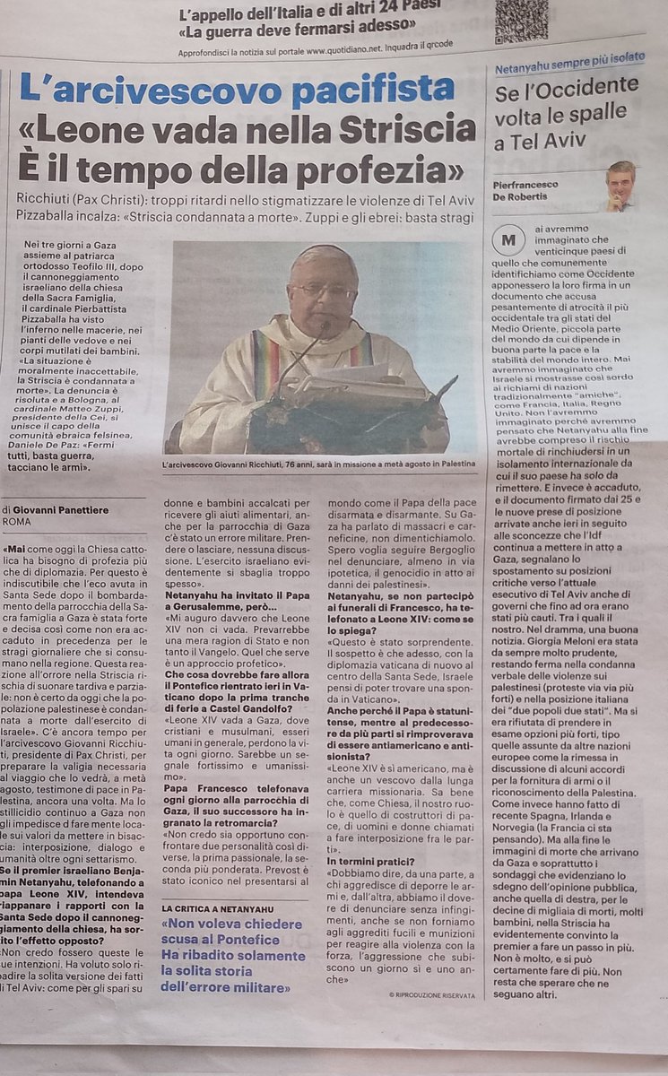 Da Castel Gandolfo a Gaza c'è di mezzo tanta strada. E profezia

Qn, 23 luglio 2025
#ricchiuti #paxchristi