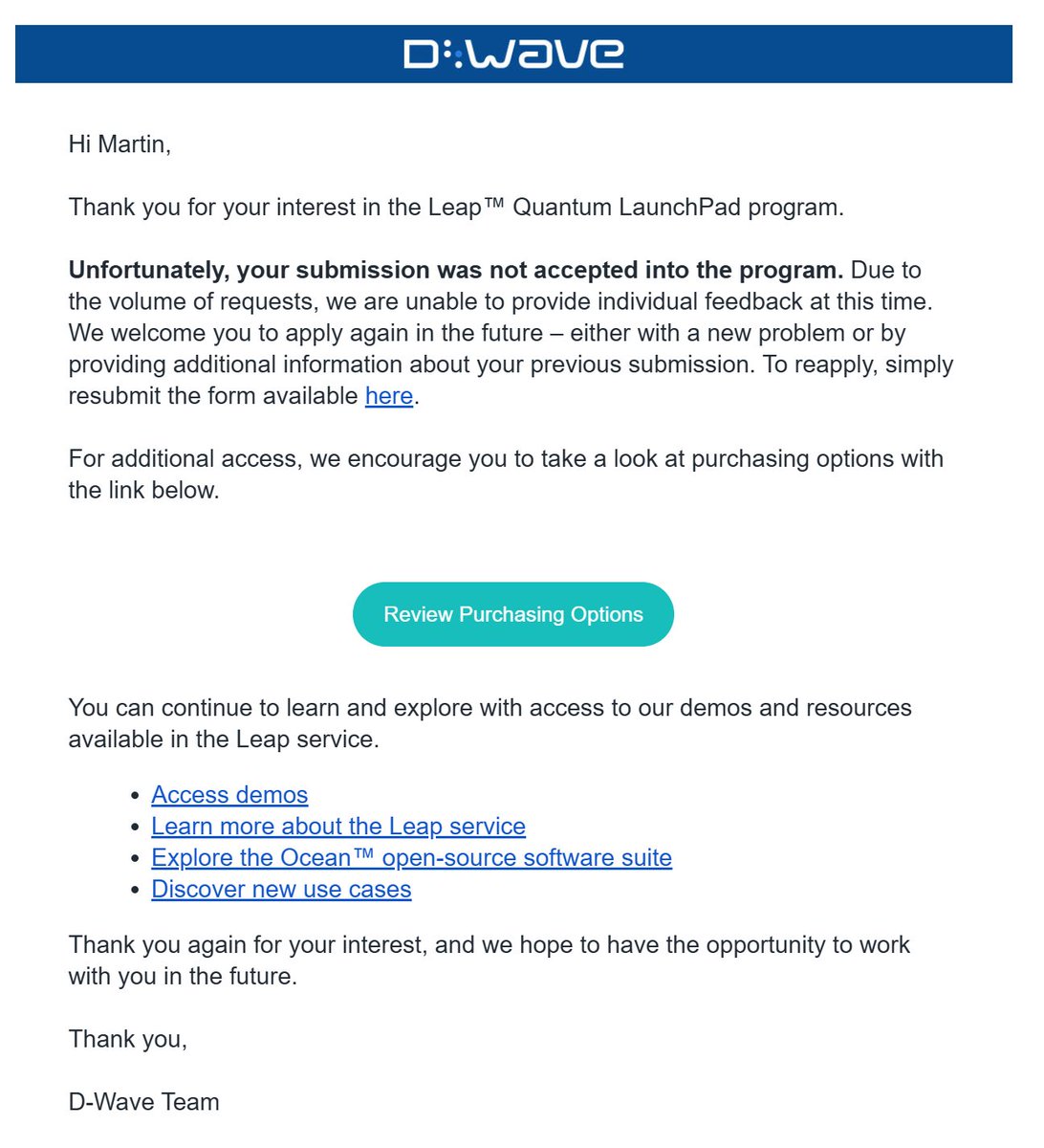MartinShkreli's tweet image. $QBTS won't take my money unlike every single other cloud provider and even quantum company. what are they so scared of? i want to *pay* them and get their revenue a little higher than an average laundromat. cc @Alan_Baratz