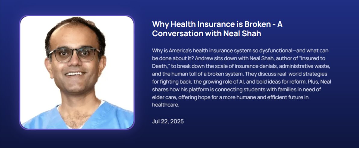 “Insured to Death” isn’t just a book title. It’s a rallying cry.

In the latest Curie podcast, we sat down with <a href="/nealkshah/">Neal K. Shah</a> , #1 #bestselling author, #CEO, and #healthcare firestarter, to talk about why the health insurance system is failing Americans - and how to take it back.