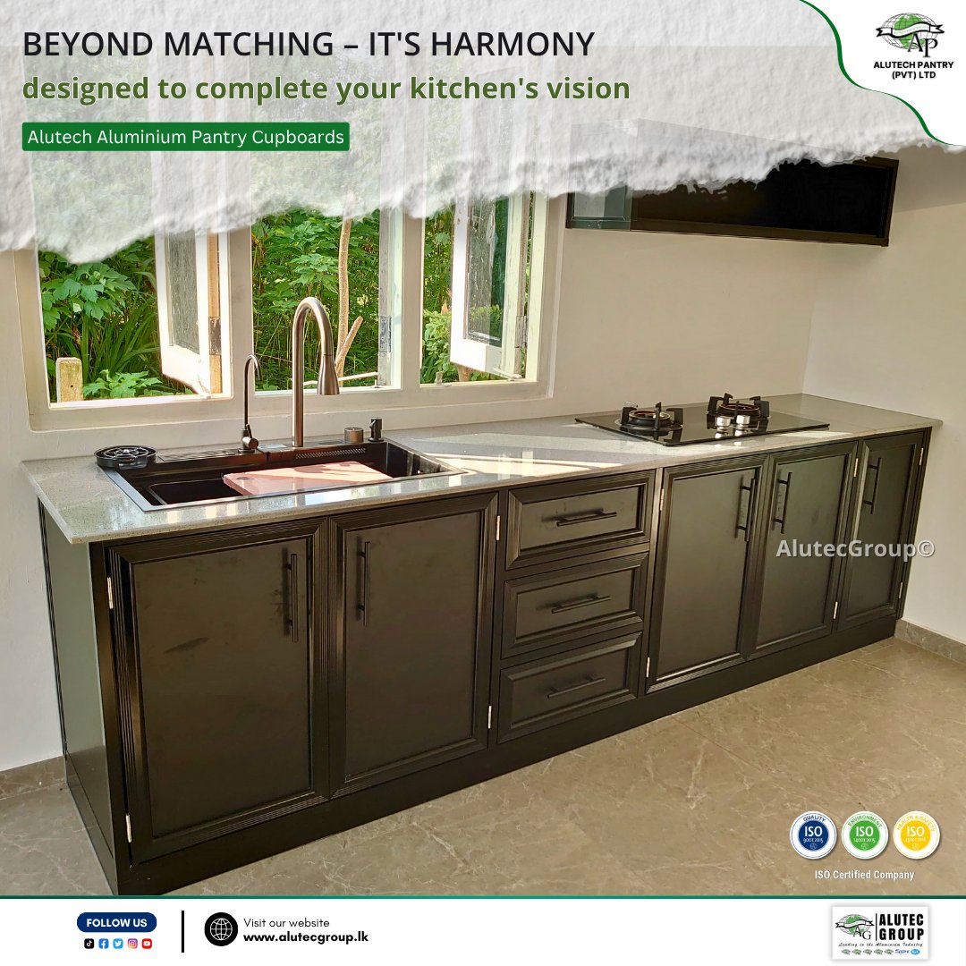 AlutecGroup's tweet image. Beyond matching – it's harmony designed to complete your kitchen's vision.Alutech Pantry: Building the perfect backdrop for cherished moments.📱 Call us at 076 138 7452 or visit alutecgroup.lk for a free consultation today. #Alutec #familykitchen #invitinghome