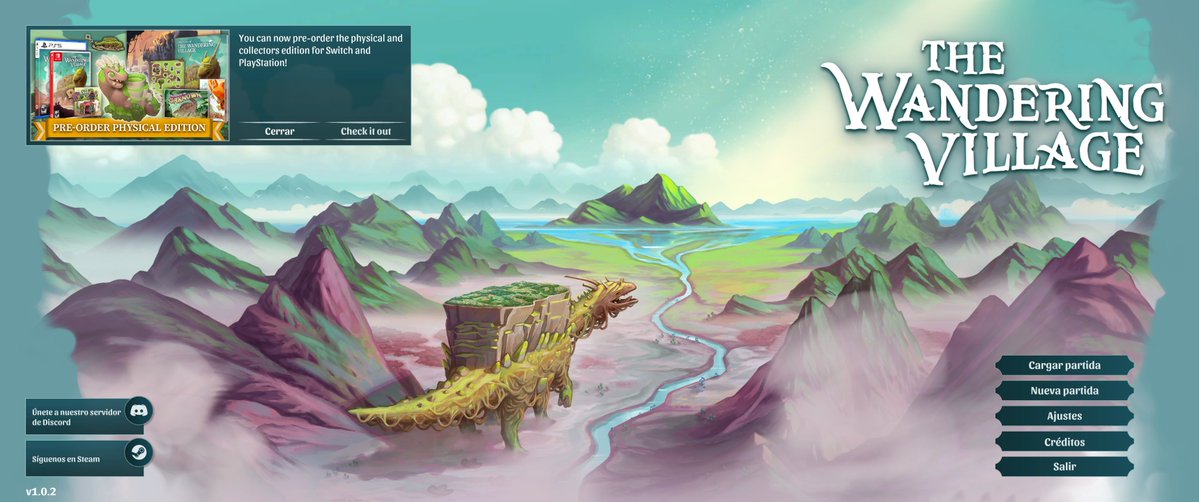 ludikPlay's tweet image. Hace 2 años recibí acceso anticipado a The Wandering Village. Un city builder donde tu ciudad va sobre un coloso llamado Onbu, lo que añade una interesante capa de estrategia ya que debes adaptarte a los diferentes biomas que vas atravesando.
¡Me alegra ver que ya sale la 1.0!