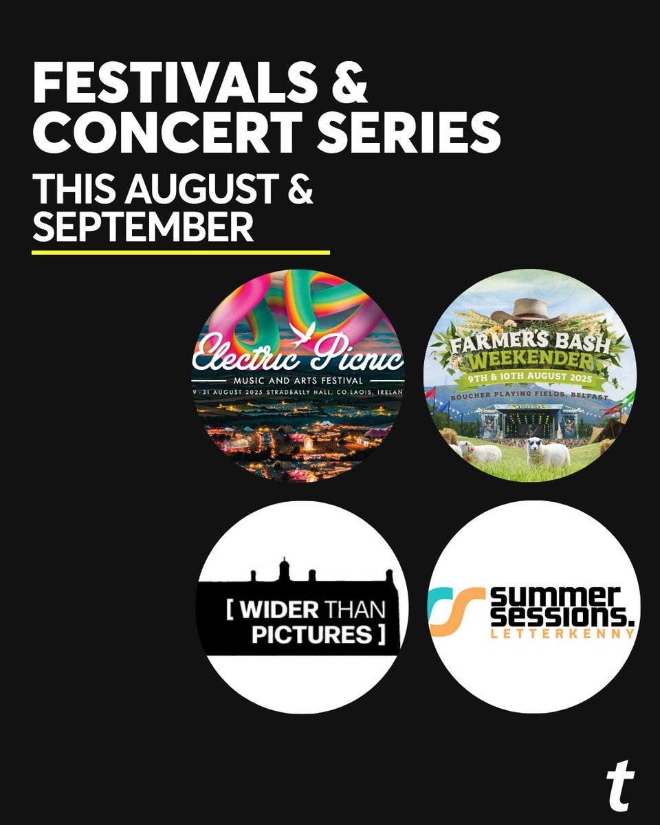 TicketmasterIre's tweet image. 🎪🌈August & September is the perfect time to make the most of those long, sun-filled days and unforgettable nights with the best of live music!
☀️Find out what Festivals & Concert Series are happening in Ireland in August & September >> bit.ly/46V6Dg0