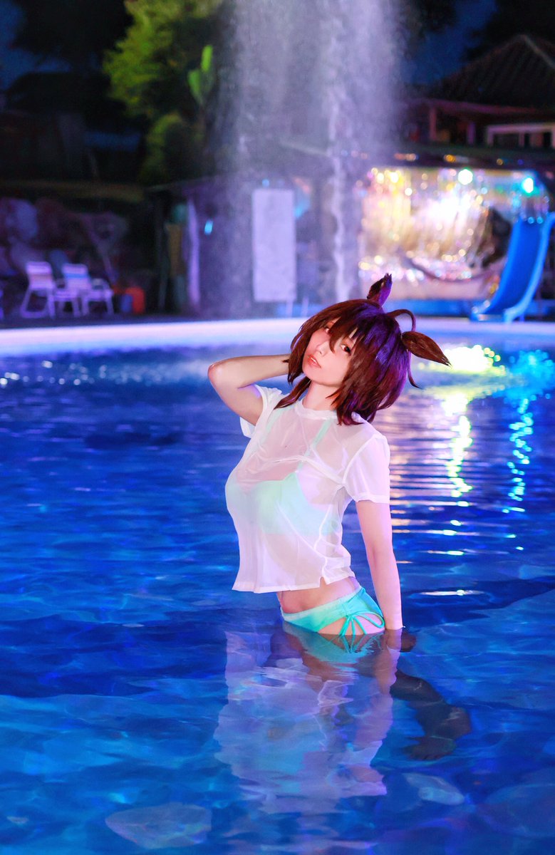 コスプレ #Cosplay ウマ娘/ｱｸﾞﾈｽﾀｷｵﾝ（新時代の🚪特典アクスタ水着
