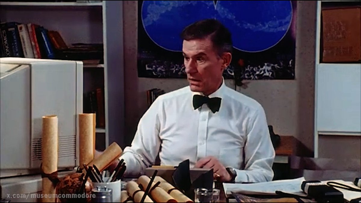 MuseumCommodore's tweet image. Happy Amiga anniversary! 40 years ago today the Amiga 1000 was released. Did you spot the Amiga 1000 in the Roddy McDowall movie, Shakma? I love this B grade classic movie and the Amiga is the icing on the cake.